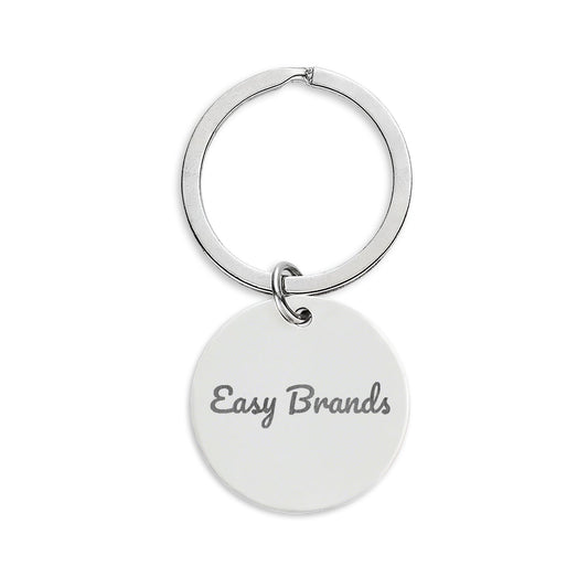 Stainless Steel Round Keychain (Engraving)